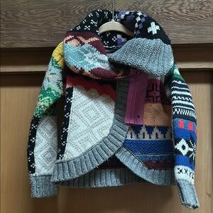 Desigual Multicolor Patchwork Kids Sweater